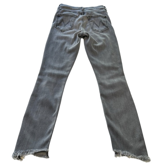 MOTHER The Zip Stunner Two Step Fray Gray Denim Jeans Women’s Size 25 - Picture 4 of 13
